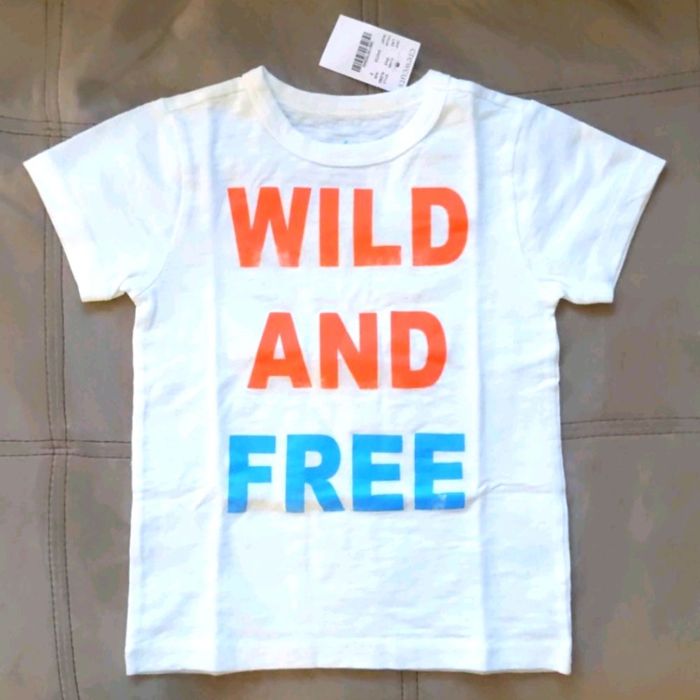 NWT "Wild and Free" Crewcuts graphic tee size 3